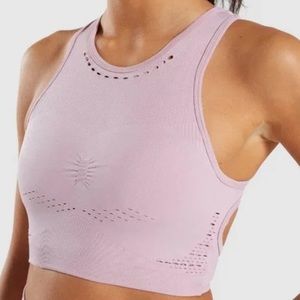 Gymshark Flawless Knit Sports Bra in lavendar Sz small